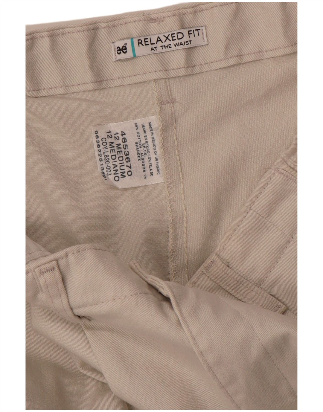 Lee Womens Tapered Casual Trousers US 12 Large W32 L32 Beige Cotton