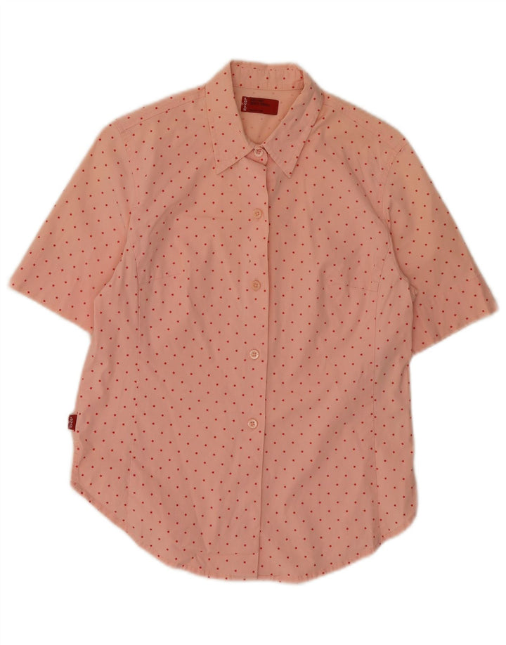 Levi's Womens Abstract Pattern Shirt UK 10 Small Pink Cotton