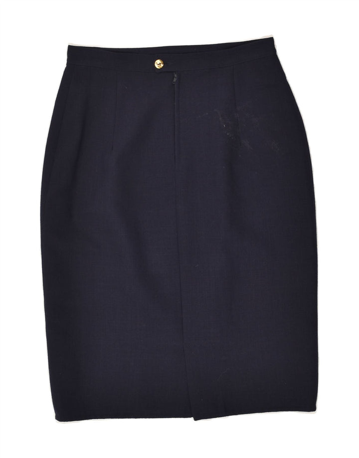 VINTAGE Womens Straight Skirt IT 42 Medium W28  Navy Blue | Vintage Vintage | Thrift | Second-Hand Vintage | Used Clothing | Messina Hembry 