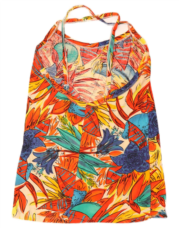 Fiorucci Womens Cami Top IT 42 Medium Multicoloured Floral Cotton