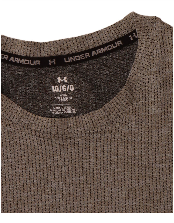 Under Armour Mens T-Shirt Top Large Grey Flecked