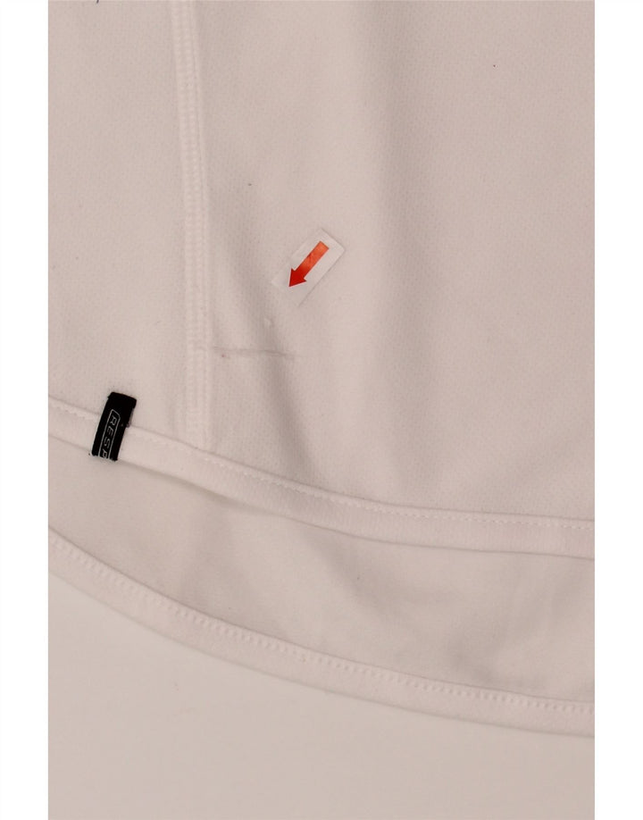 ADIDAS Womens Clima 365 Zip Neck Pullover Tracksuit Top UK 14 Medium White Vintage Adidas and Second-Hand Adidas from Messina Hembry 