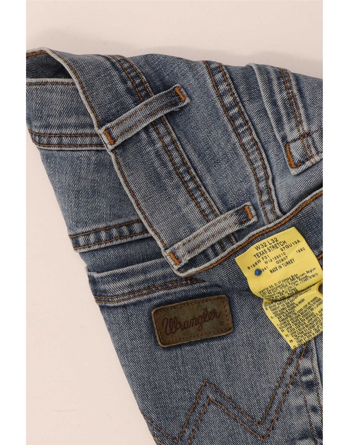 Wrangler Mens Texas Stretch Denim Shorts W32 Large Blue Cotton