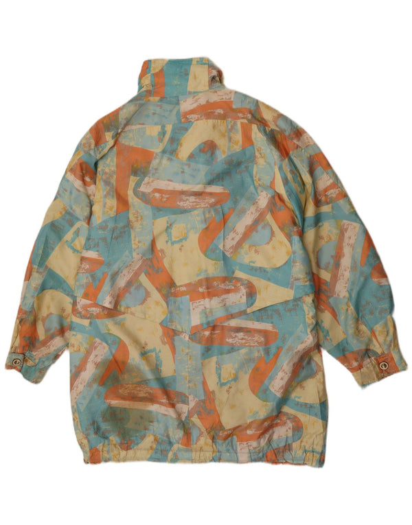 Vintage Womens Abstract Pattern Windbreaker Coat EU 46 XL Multicoloured