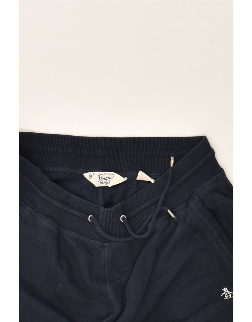 PENGUIN Mens Tracksuit Trousers Joggers Medium Navy Blue Cotton | Vintage Penguin | Thrift | Second-Hand Penguin | Used Clothing | Messina Hembry 