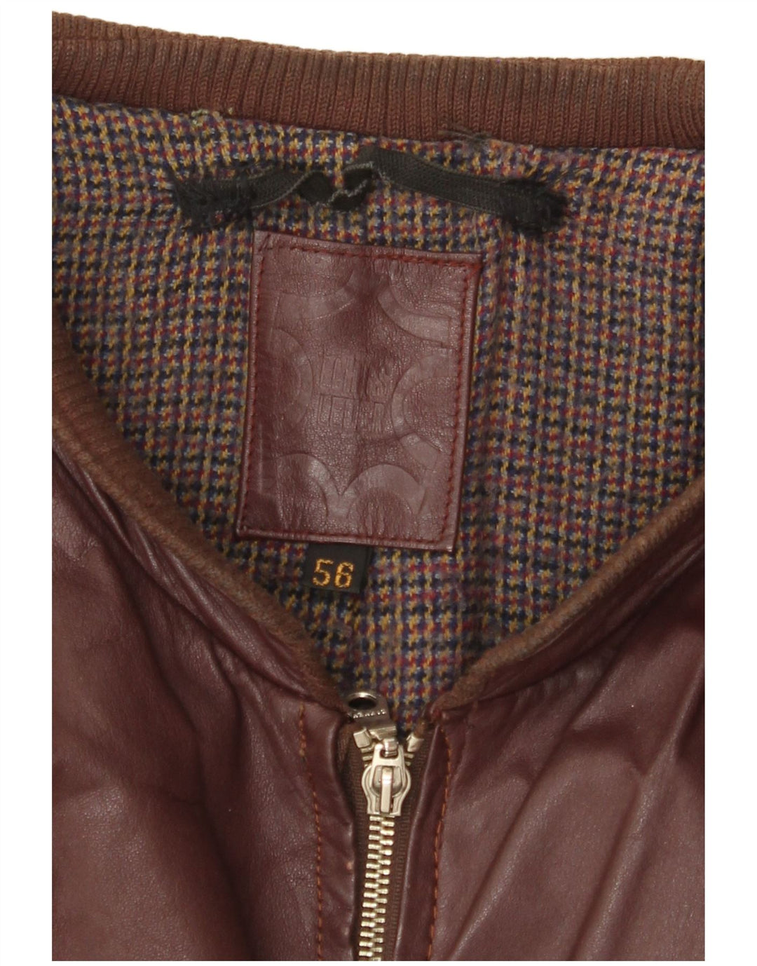 VINTAGE Mens Leather Jacket UK 38 Medium Burgundy