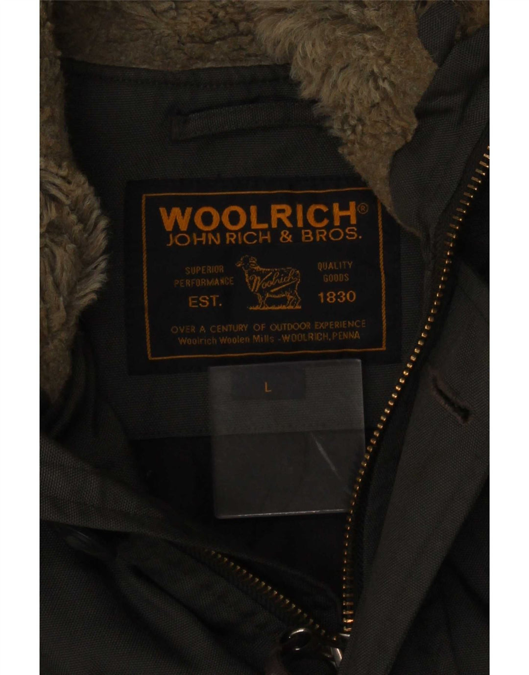 Woolrich Mens Hooded Parka Jacket UK 40 Large Grey