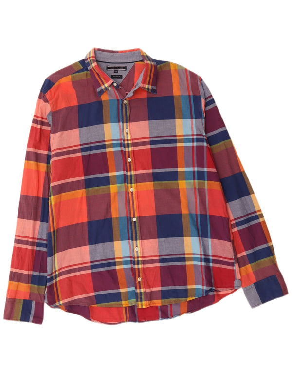TOMMY HILFIGER Mens New York Fit Shirt 2XL Multicoloured Check Cotton
