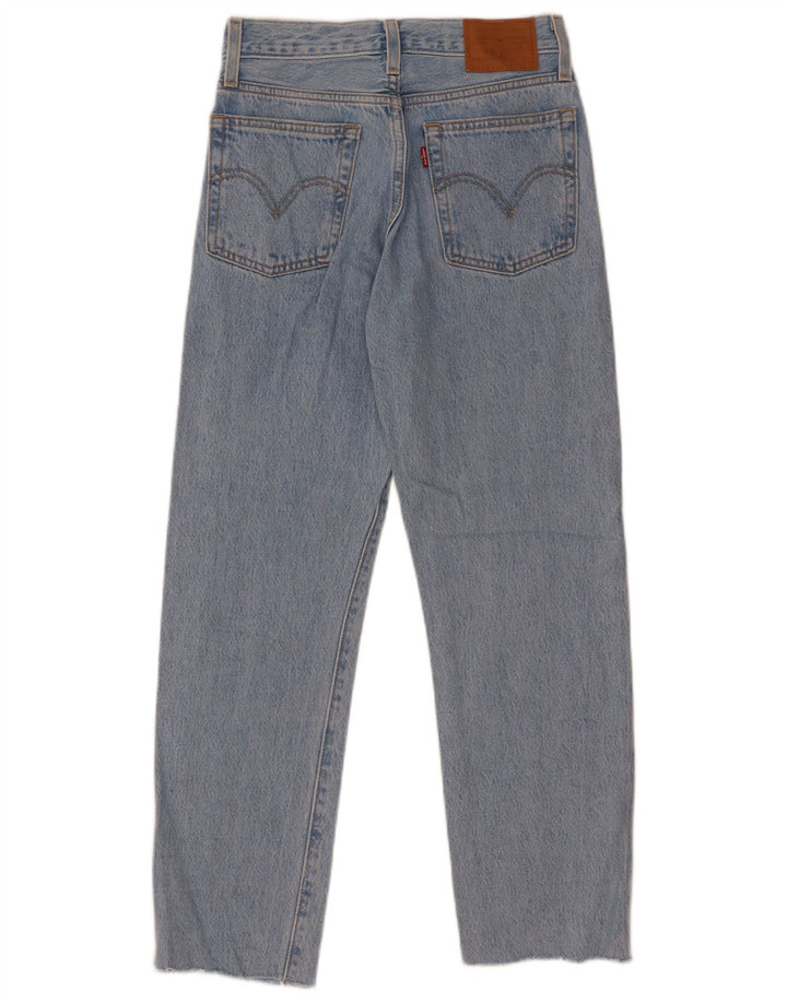 Levi's Womens Wedge Straight Jeans W24 L28 Blue Cotton