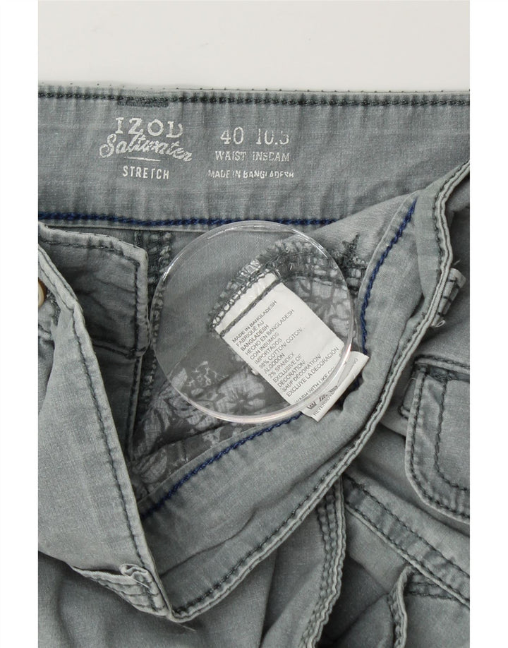 IZOD Mens Salt Water Cargo Shorts W40 XL Blue Cotton Vintage Izod and Second-Hand Izod from Messina Hembry 
