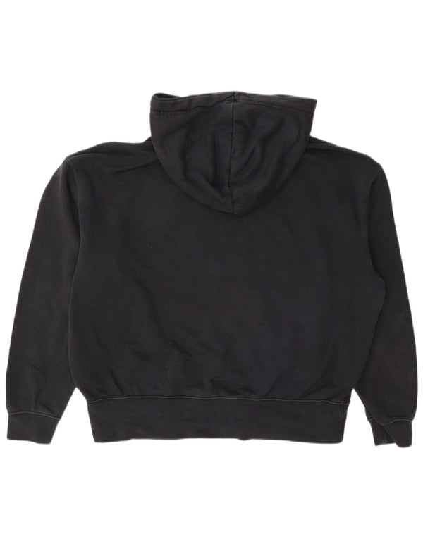 Nike Womens Oversized Hoodie Jumper UK 10 Small Grey Cotton