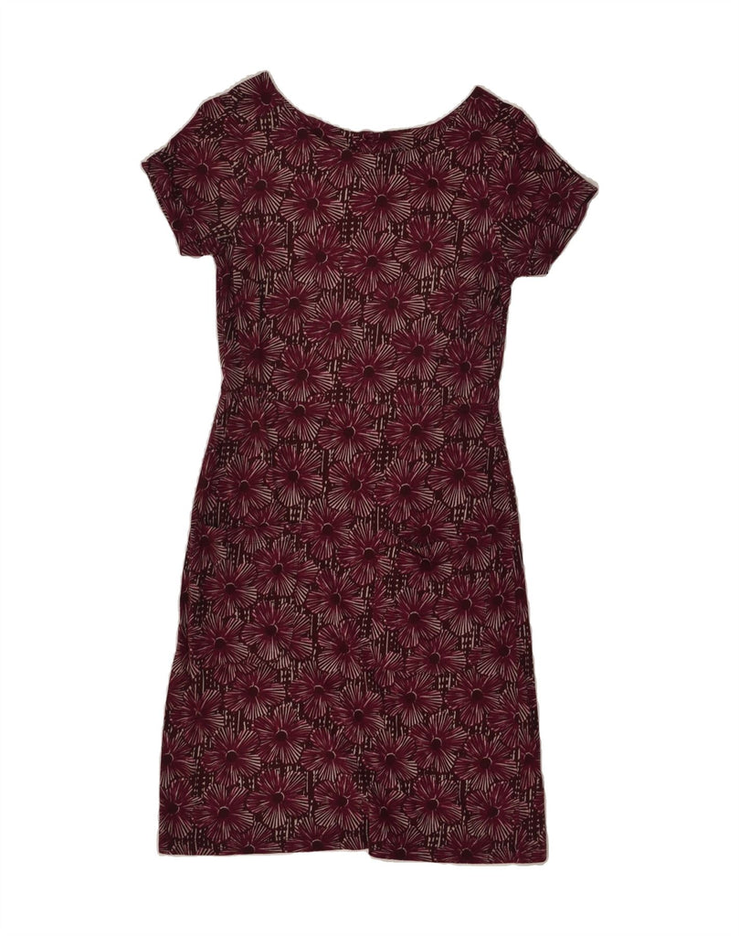 WHITE STUFF Womens Sheath Dress UK 8 Small  Maroon Floral Vintage White Stuff and Second-Hand White Stuff from Messina Hembry 