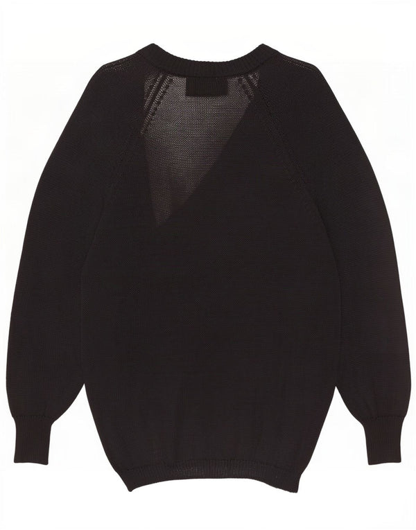 Gianfrediani Womens Longline Cardigan Sweater UK 14 Medium Black Viscose