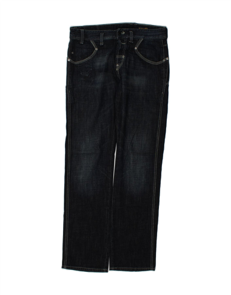 MELTIN' POT Mens Straight Jeans W32 L35 Navy Blue Cotton Vintage Meltin' Pot and Second-Hand Meltin' Pot from Messina Hembry 
