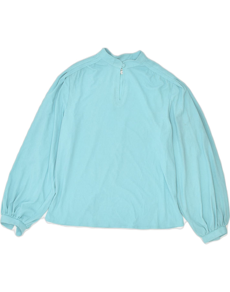 VINTAGE Womens Blouse Top EU 44 XL Turquoise Polyester | Vintage | Thrift | Second-Hand | Used Clothing | Messina Hembry 