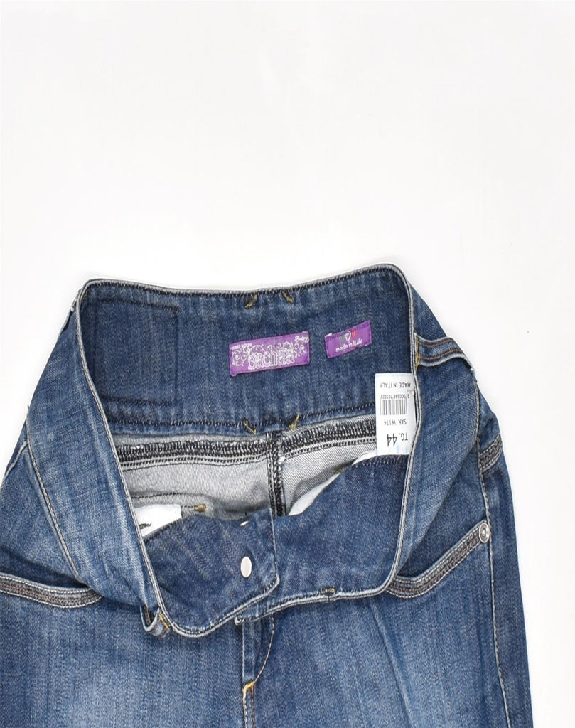 VINTAGE Womens Slim Jeans IT 44 Medium W32 L32 Blue Cotton | Vintage | Thrift | Second-Hand | Used Clothing | Messina Hembry 
