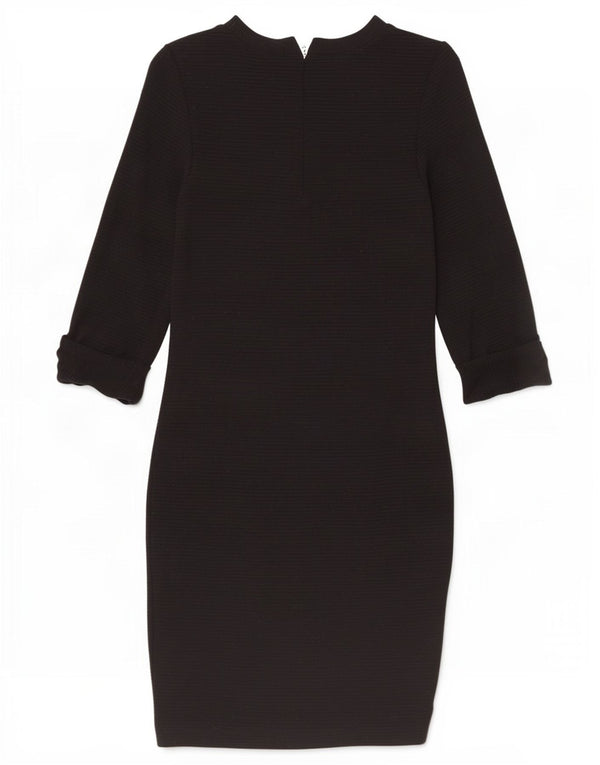 French Connection Womens 3/4 Sleeve Sheath Dress UK 6 XS Black Viscose