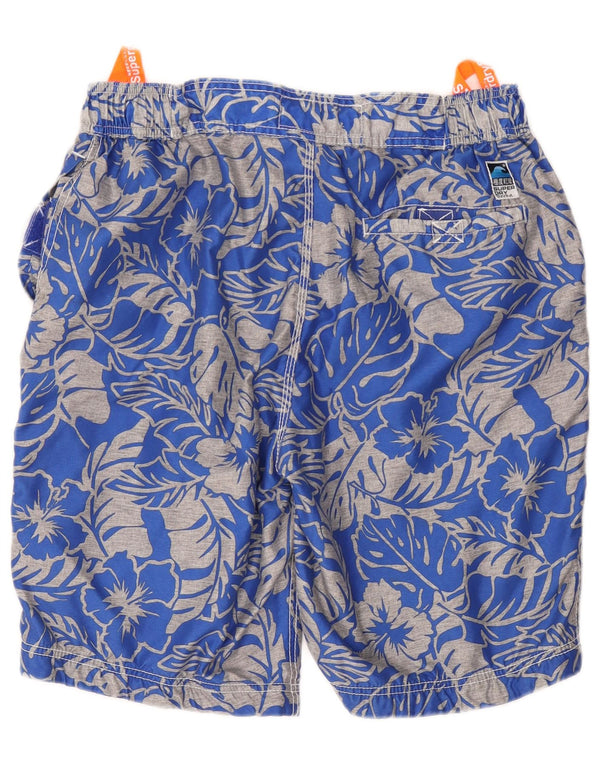 Superdry Mens Graphic Swimming Shorts XL Blue Floral Polyester