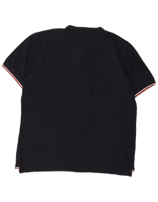 Tommy Hilfiger Mens Slim Fit Polo Shirt XL Navy Blue Cotton