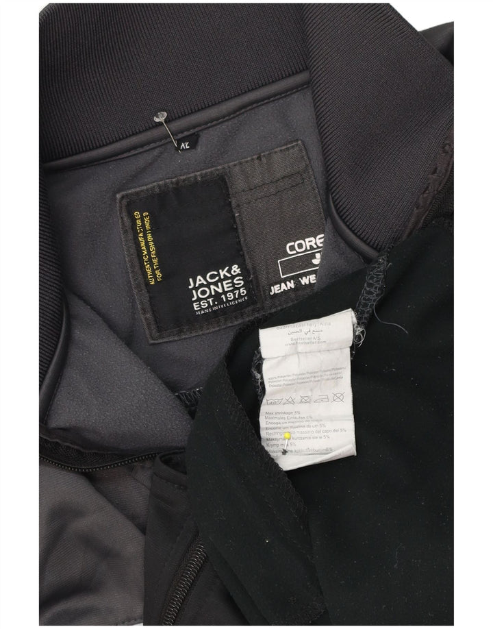 Jack & Jones Mens Graphic Tracksuit Top Jacket XL Black Colourblock