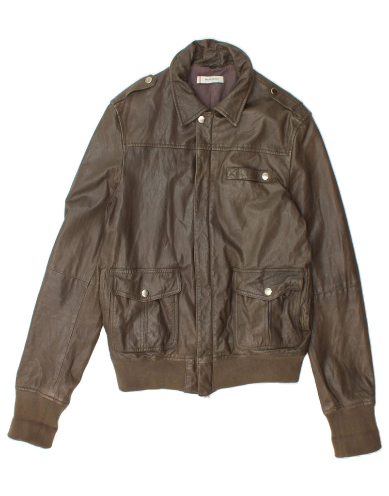 VINTAGE Womens Leather Jacket UK 12 Medium Brown Leather Vintage Vintage and Second-Hand Vintage from Messina Hembry 