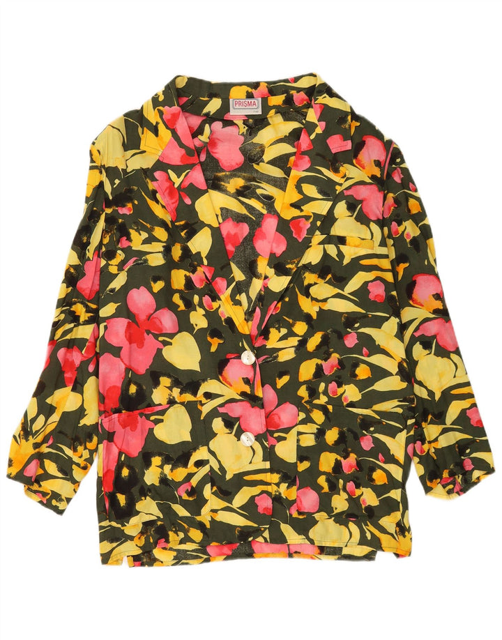 Prisma Womens 2 Button Blazer Jacket IT 40 Small Multicoloured Floral