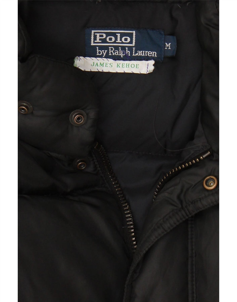 POLO RALPH LAUREN Mens Padded Gilet UK 38 Medium Black Polyester Vintage Polo Ralph Lauren and Second-Hand Polo Ralph Lauren from Messina Hembry 