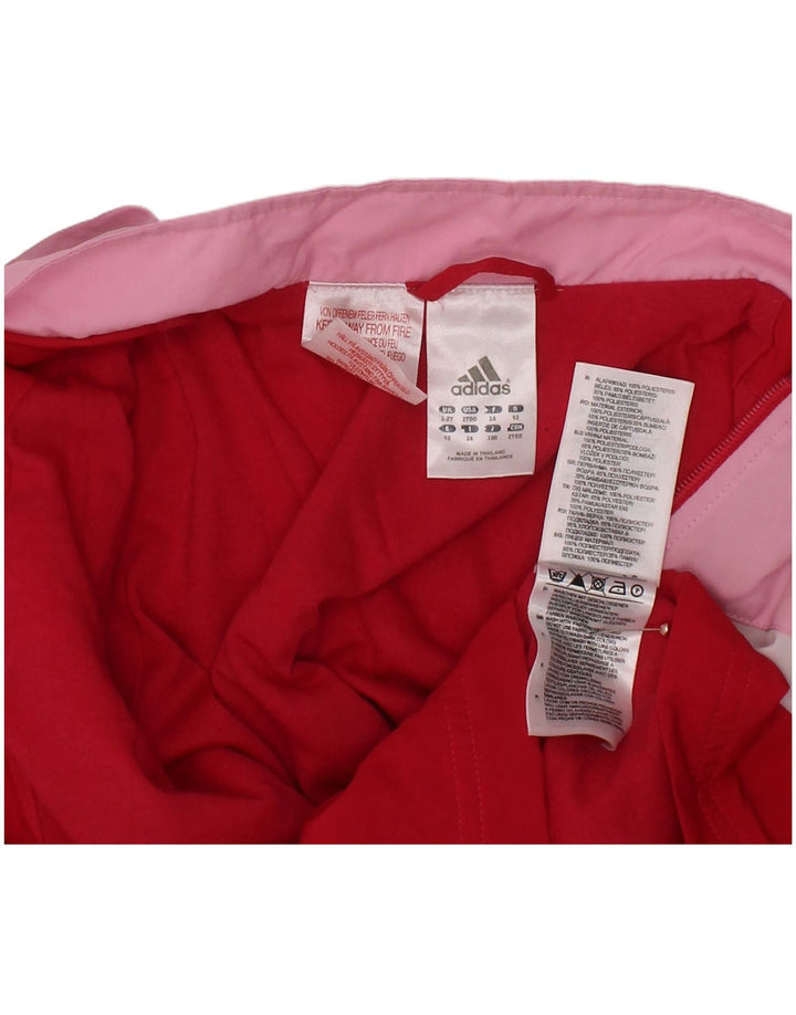 ADIDAS Baby Girls Tracksuit Top Jacket 18-24 Months Red Colourblock