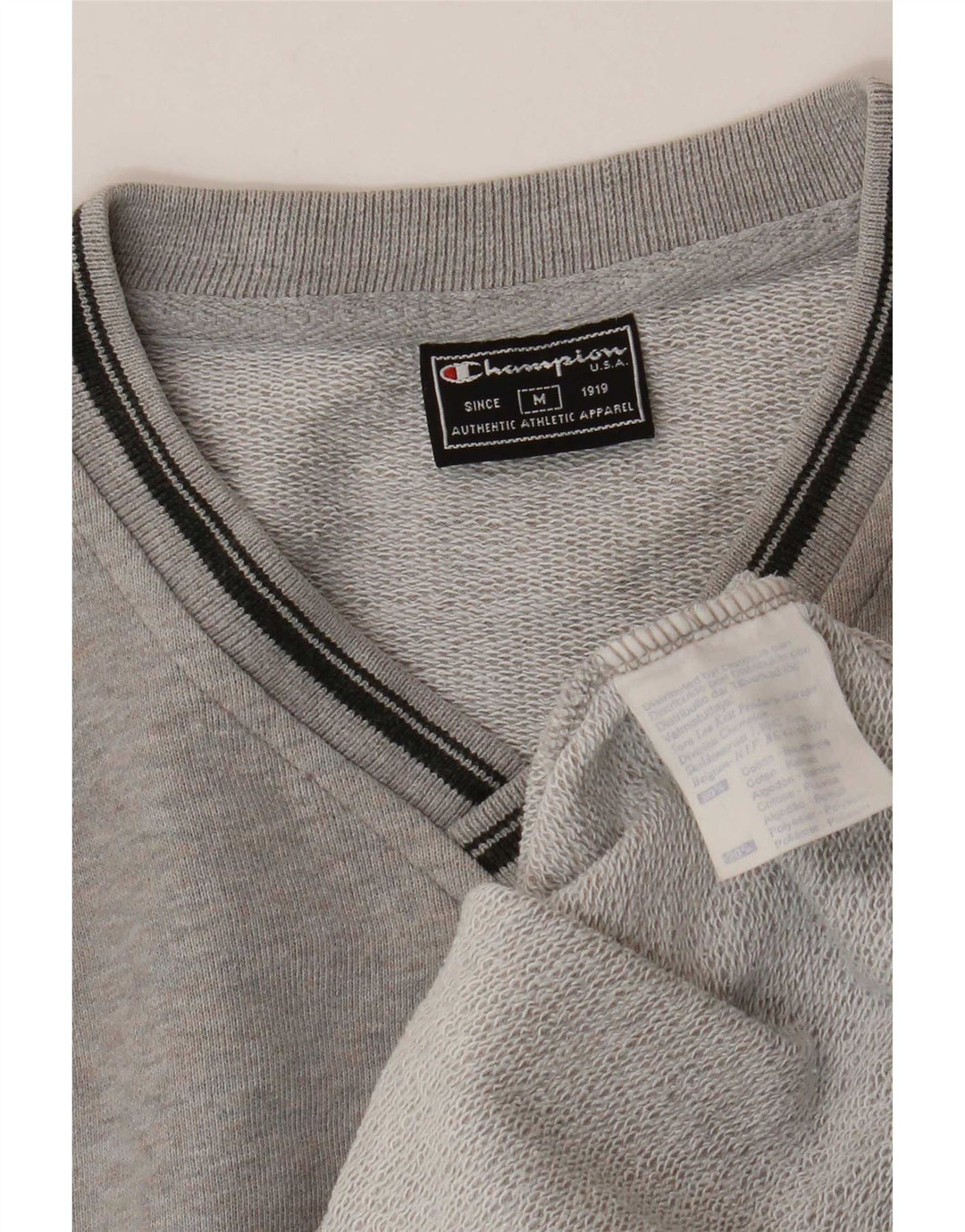 Champion Mens Sweatshirt Jumper Medium Grey Cotton