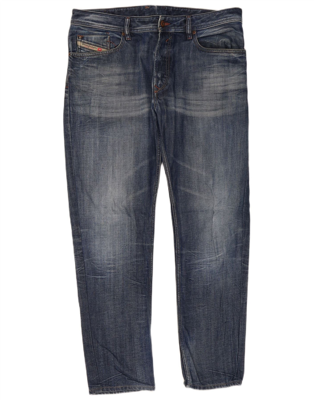 Diesel Mens Straight Jeans W36 L31 Blue Cotton