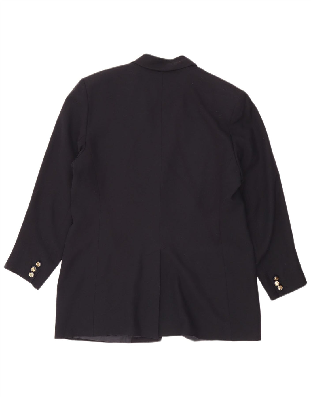 Valentino Womens 2 Button Blazer Jacket IT 50 XL Navy Blue Viscose