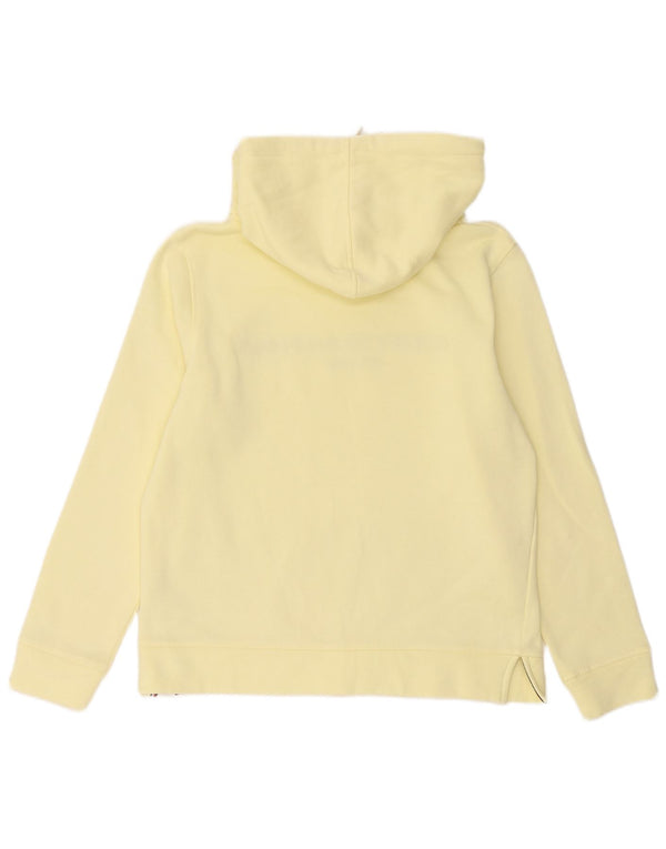 Tommy Hilfiger Womens Graphic Oversized Hoodie Jumper UK 10 Small Yellow