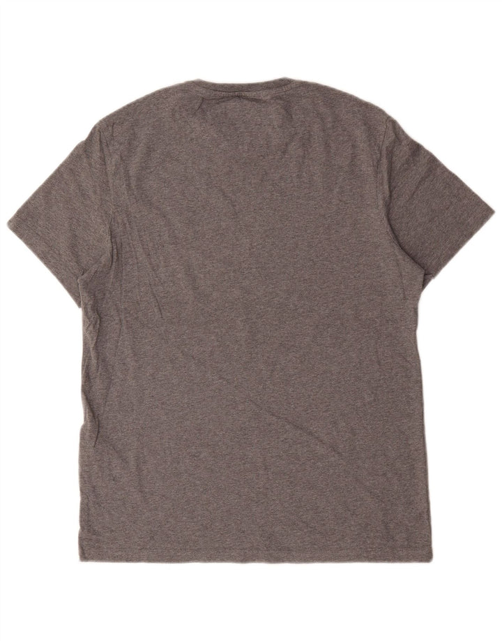 Lyle & Scott Mens T-Shirt Top Medium Grey Cotton