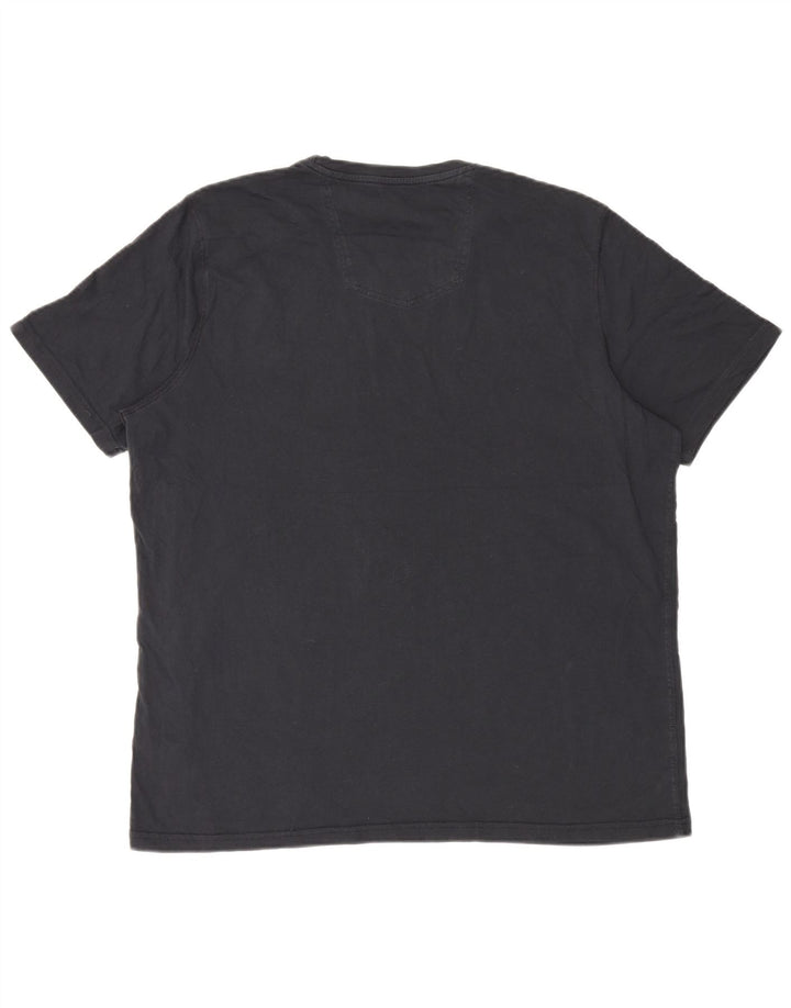 Fat Face Mens T-Shirt Top 2XL Black Cotton