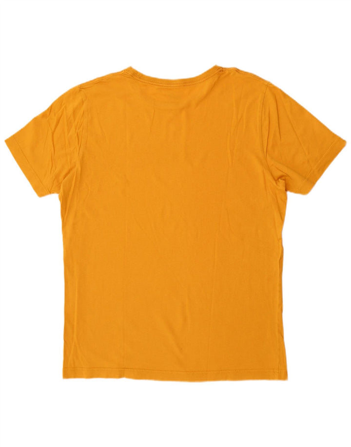 Puma Mens Graphic T-Shirt Top Medium Yellow Cotton