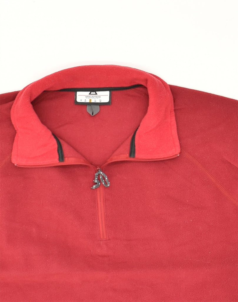 MOUNTAIN WAREHOUSE Womens Zip Neck Fleece Jumper UK 12 Medium Red | Vintage Mountain Warehouse | Thrift | Second-Hand Mountain Warehouse | Used Clothing | Messina Hembry 