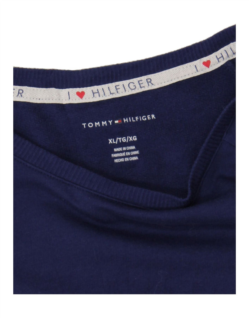 TOMMY HILFIGER Womens Sweatshirt Jumper UK 18 XL Navy Blue Cotton Vintage Tommy Hilfiger and Second-Hand Tommy Hilfiger from Messina Hembry 
