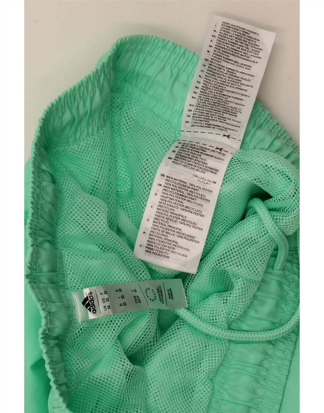Adidas Mens Aeroready Swimming Shorts XS  Green Polyester