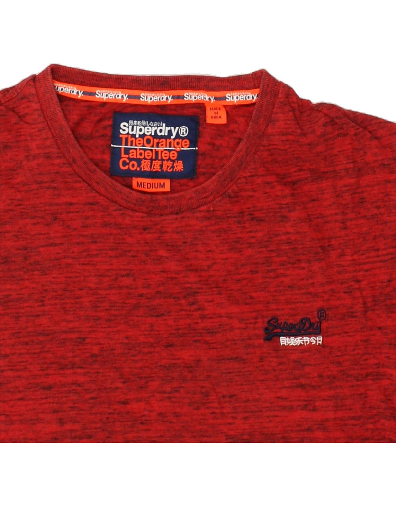 SUPERDRY Mens T-Shirt Top Medium Red Flecked | Vintage Superdry | Thrift | Second-Hand Superdry | Used Clothing | Messina Hembry 