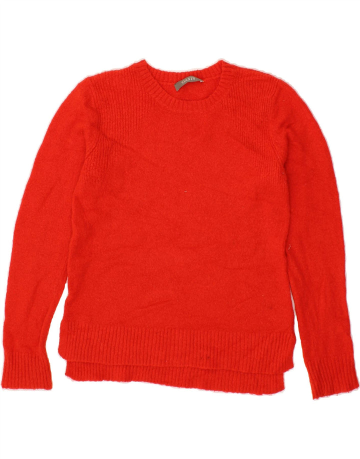 OASIS Womens Crew Neck Jumper Sweater UK 10 Small Red Polyacrylic Vintage Oasis and Second-Hand Oasis from Messina Hembry 