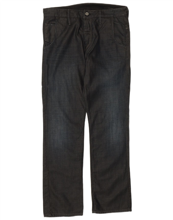 G-Star Mens Straight Jeans W33 L32 Navy Blue Cotton
