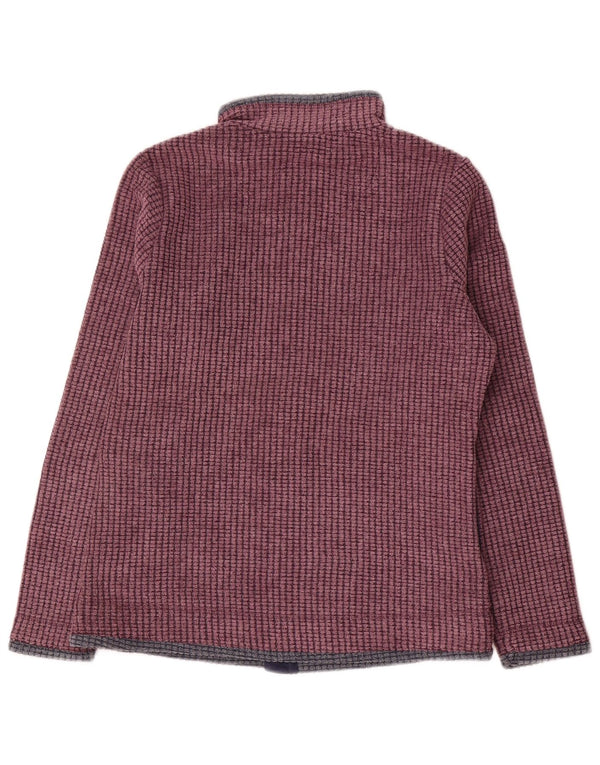 Weird Fish Womens Oversized Fleece Jacket UK 10 Small Burgundy Polyester