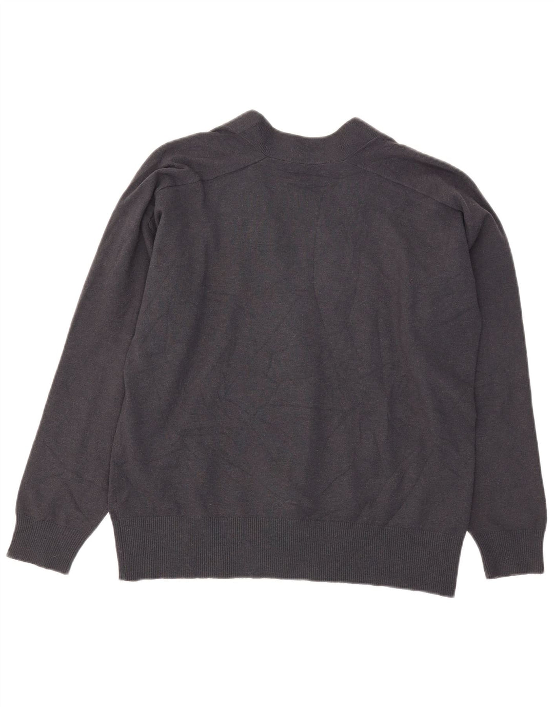 Zara Womens Oversized Cardigan Sweater UK 10 Small Navy Blue Acrylic