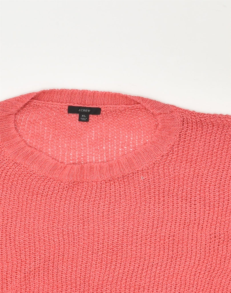 J. CREW Womens Oversized Crew Neck Jumper Sweater UK 18 XL Pink | Vintage J. Crew | Thrift | Second-Hand J. Crew | Used Clothing | Messina Hembry 