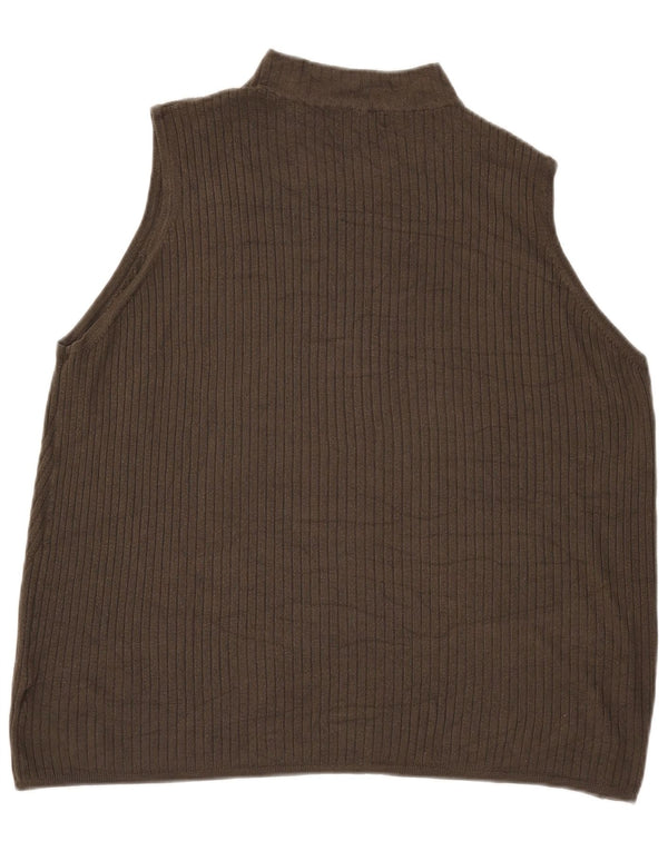 Marks & Spencer Womens Vest Tank Top UK 18 XL Khaki
