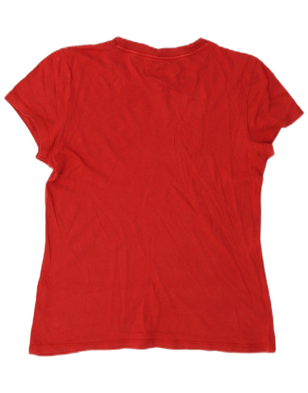 Tommy Hilfiger Womens Graphic T-Shirt Top UK 10 Small Red