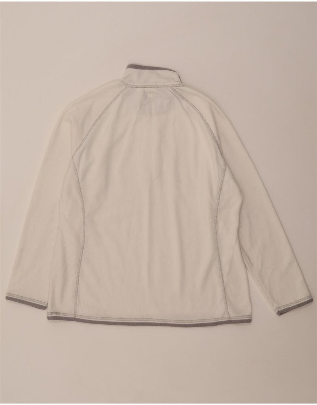 MOUNTAIN WAREHOUSE Womens Zip Neck Fleece Jumper UK 18 XL White Polyester