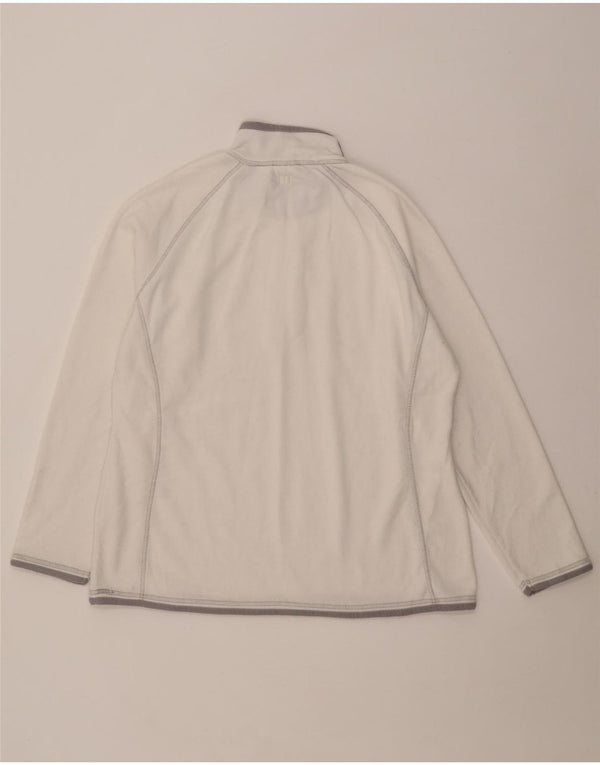 MOUNTAIN WAREHOUSE Womens Zip Neck Fleece Jumper UK 18 XL White Polyester