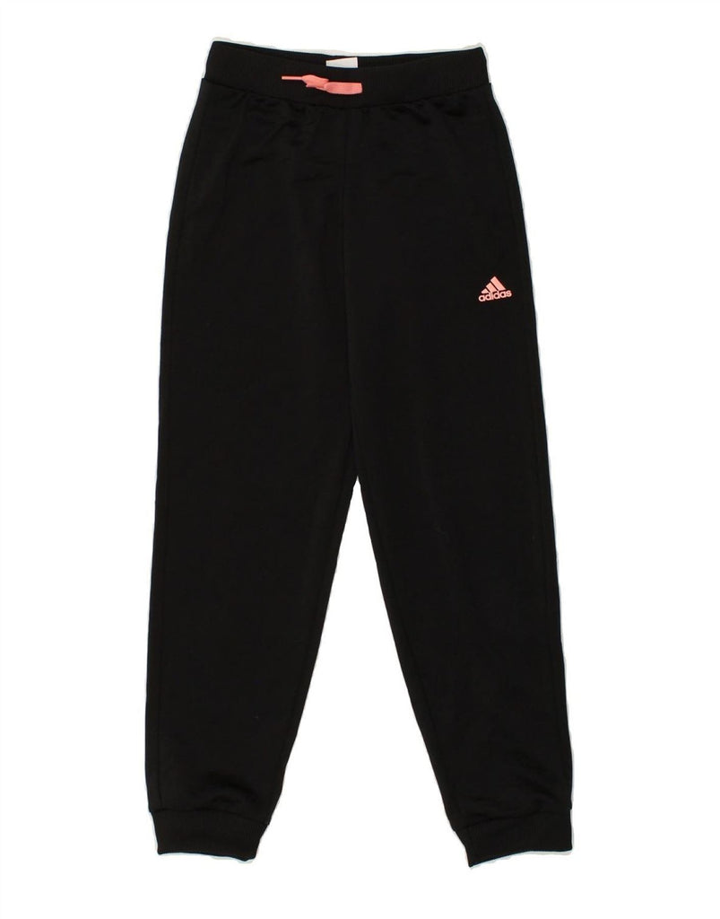 ADIDAS Girls Tracksuit Trousers Joggers 9-10 Years Black Polyester | Vintage Adidas | Thrift | Second-Hand Adidas | Used Clothing | Messina Hembry 