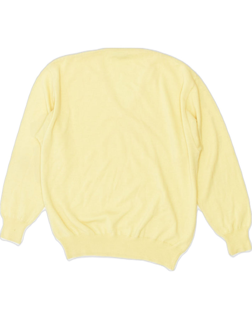 VINTAGE Mens Crew Neck Jumper Sweater XL Yellow Acrylic | Vintage Vintage | Thrift | Second-Hand Vintage | Used Clothing | Messina Hembry 